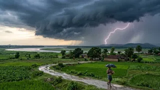 भीषण गर्मी से पिघलती डामर की सड़कें, जो बढ़ते तापमान का संकेत देती हैं।