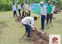 राजनांदगांव : सेवा संकल्प अभियान – सेवा मेरा योगदान कार्यक्रम के तहत ग्राम रानीगंज में किया गया पौधरोपण